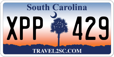 SC license plate XPP429