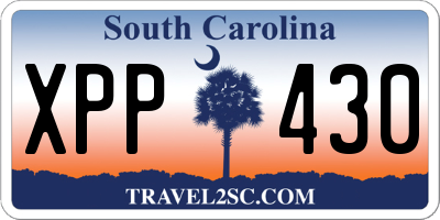 SC license plate XPP430