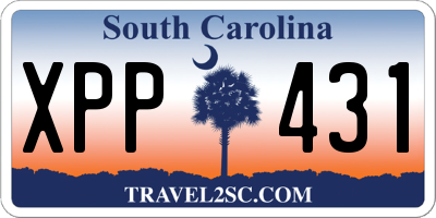 SC license plate XPP431