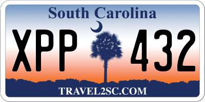 SC license plate XPP432