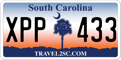 SC license plate XPP433