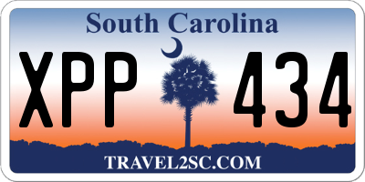 SC license plate XPP434