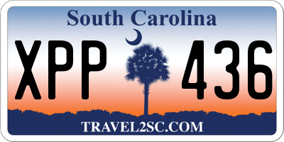 SC license plate XPP436