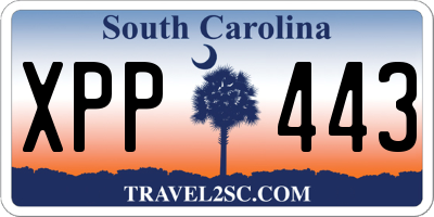 SC license plate XPP443