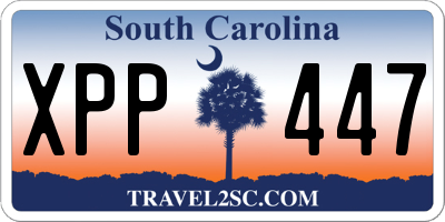 SC license plate XPP447