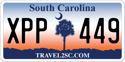 SC license plate XPP449