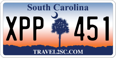 SC license plate XPP451