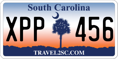 SC license plate XPP456