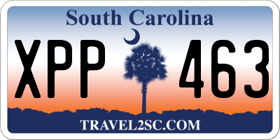 SC license plate XPP463