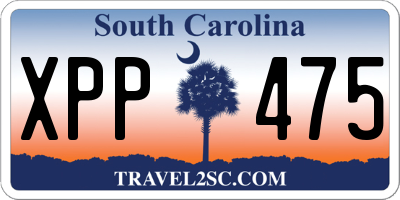 SC license plate XPP475