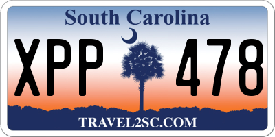 SC license plate XPP478