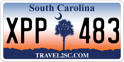 SC license plate XPP483