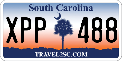 SC license plate XPP488
