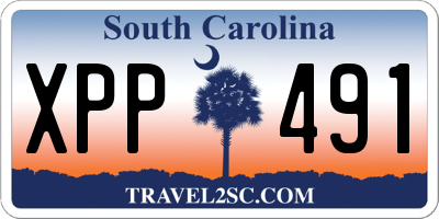 SC license plate XPP491