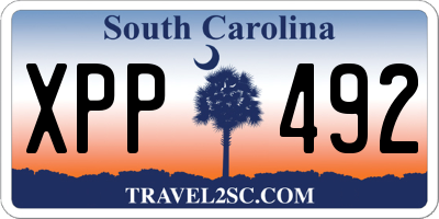 SC license plate XPP492