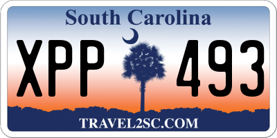 SC license plate XPP493