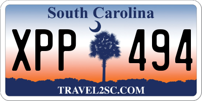 SC license plate XPP494