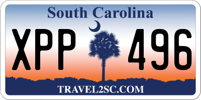 SC license plate XPP496