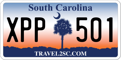 SC license plate XPP501