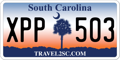 SC license plate XPP503