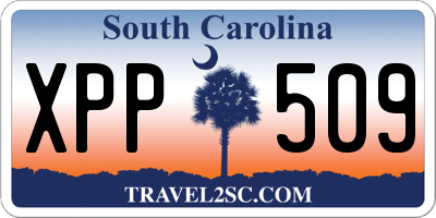 SC license plate XPP509
