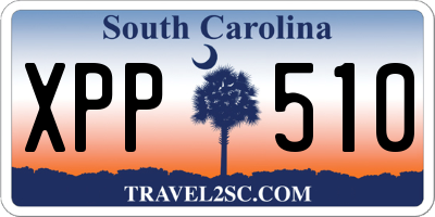 SC license plate XPP510
