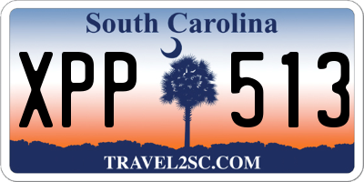 SC license plate XPP513