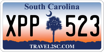 SC license plate XPP523