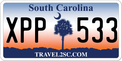 SC license plate XPP533