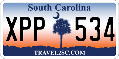 SC license plate XPP534
