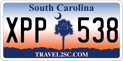 SC license plate XPP538