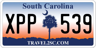 SC license plate XPP539