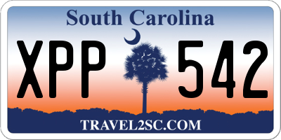 SC license plate XPP542