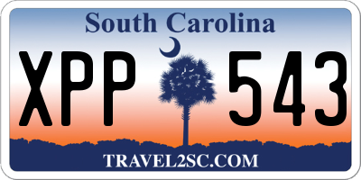 SC license plate XPP543