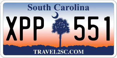 SC license plate XPP551