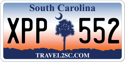 SC license plate XPP552