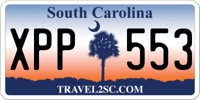 SC license plate XPP553