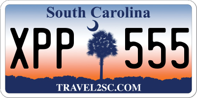 SC license plate XPP555