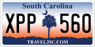 SC license plate XPP560