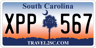 SC license plate XPP567