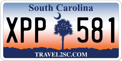 SC license plate XPP581