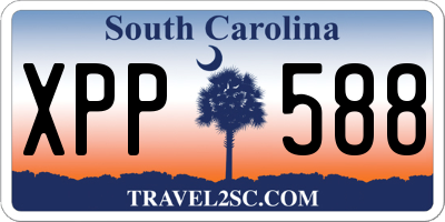 SC license plate XPP588