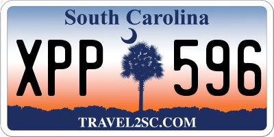 SC license plate XPP596