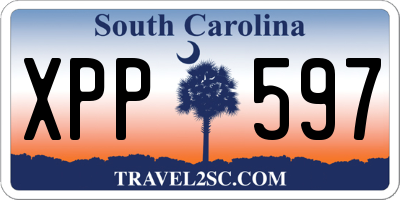 SC license plate XPP597