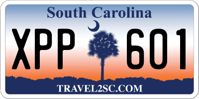 SC license plate XPP601