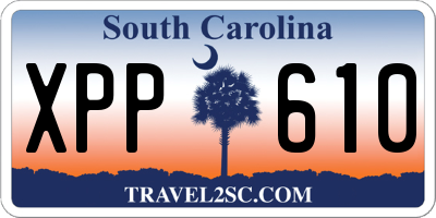 SC license plate XPP610