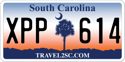 SC license plate XPP614