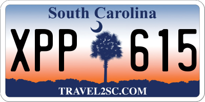 SC license plate XPP615