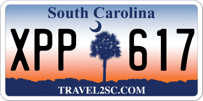 SC license plate XPP617