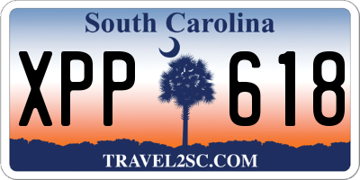 SC license plate XPP618